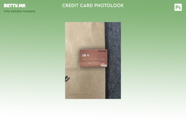 Модерен стил на САД Payoneer виза photolook шаблон